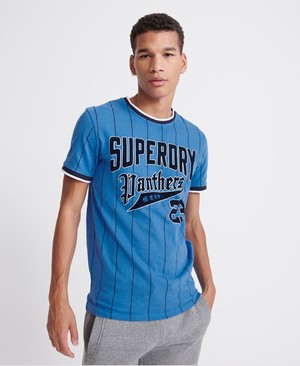 Superdry Urban Varsity Férfi Pólók Kék | CGUBR6704